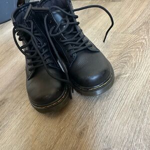 Dr. Martens Black Kids Boots
